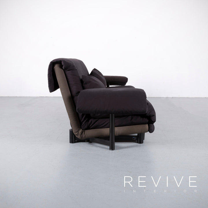 Ligne Roset Multy stoffen slaapbank bruin driezitsbank incl. armleuningen