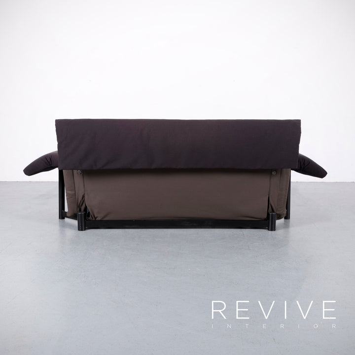 Ligne Roset Multy stoffen slaapbank bruin driezitsbank incl. armleuningen