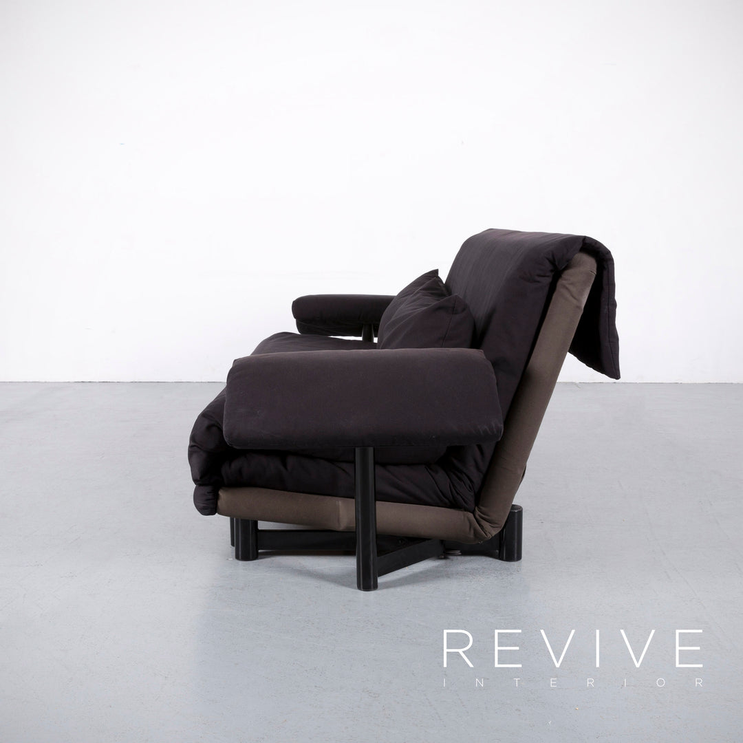 Ligne Roset Multy stoffen slaapbank bruin driezitsbank incl. armleuningen