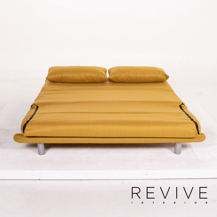 ligne roset Multy Stoff Schlafsofa Gelb Dreisitzer Sofa Schlaffunktion Couch #15246