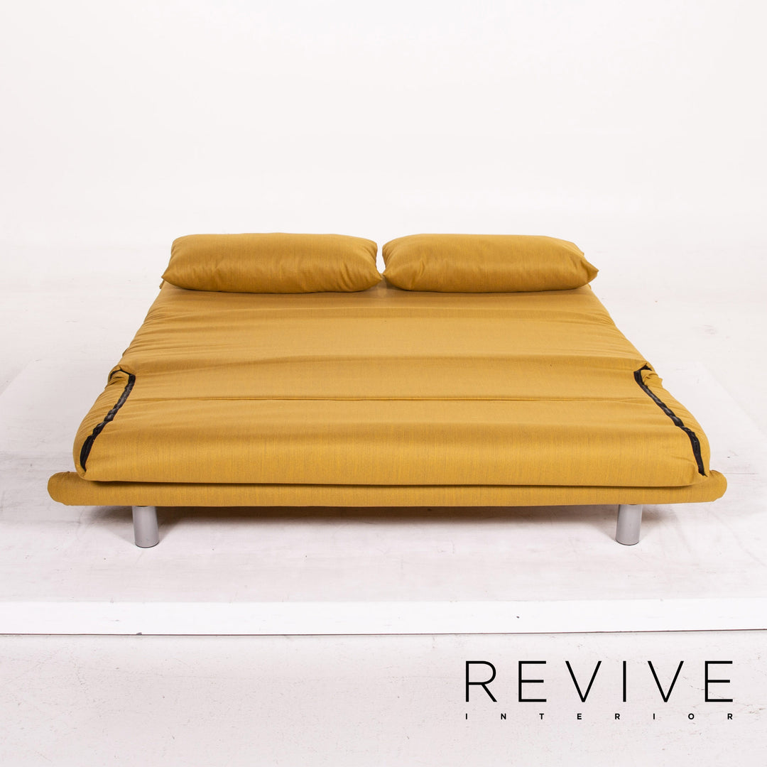 ligne roset Multy Stoff Schlafsofa Gelb Dreisitzer Sofa Schlaffunktion Couch #15246