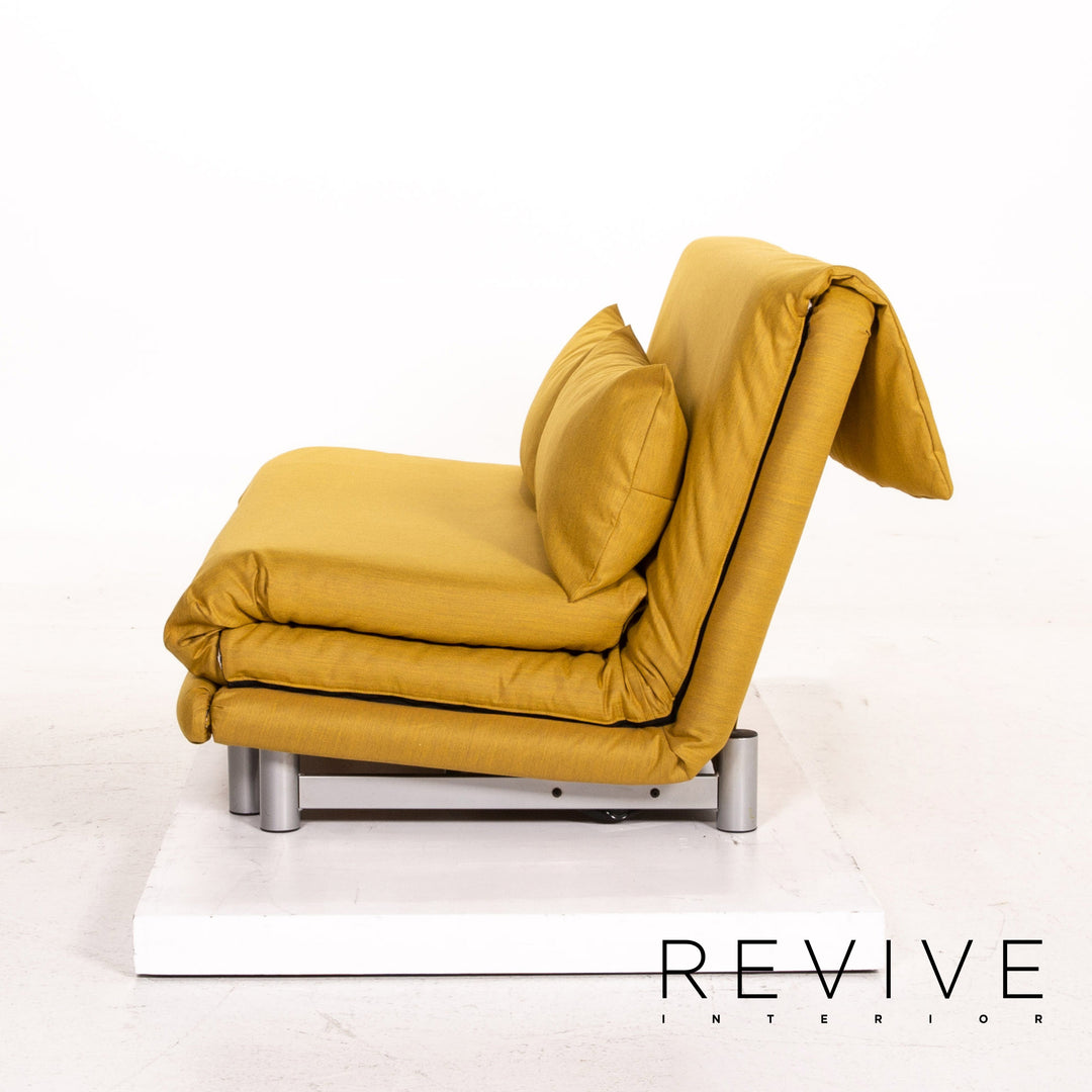 ligne roset Multy Stoff Schlafsofa Gelb Dreisitzer Sofa Schlaffunktion Couch #15246