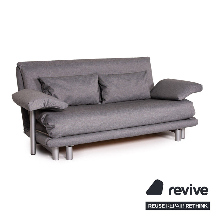 Canapé-lit en tissu Ligne Roset Multy, gris, avec fonction couchage.