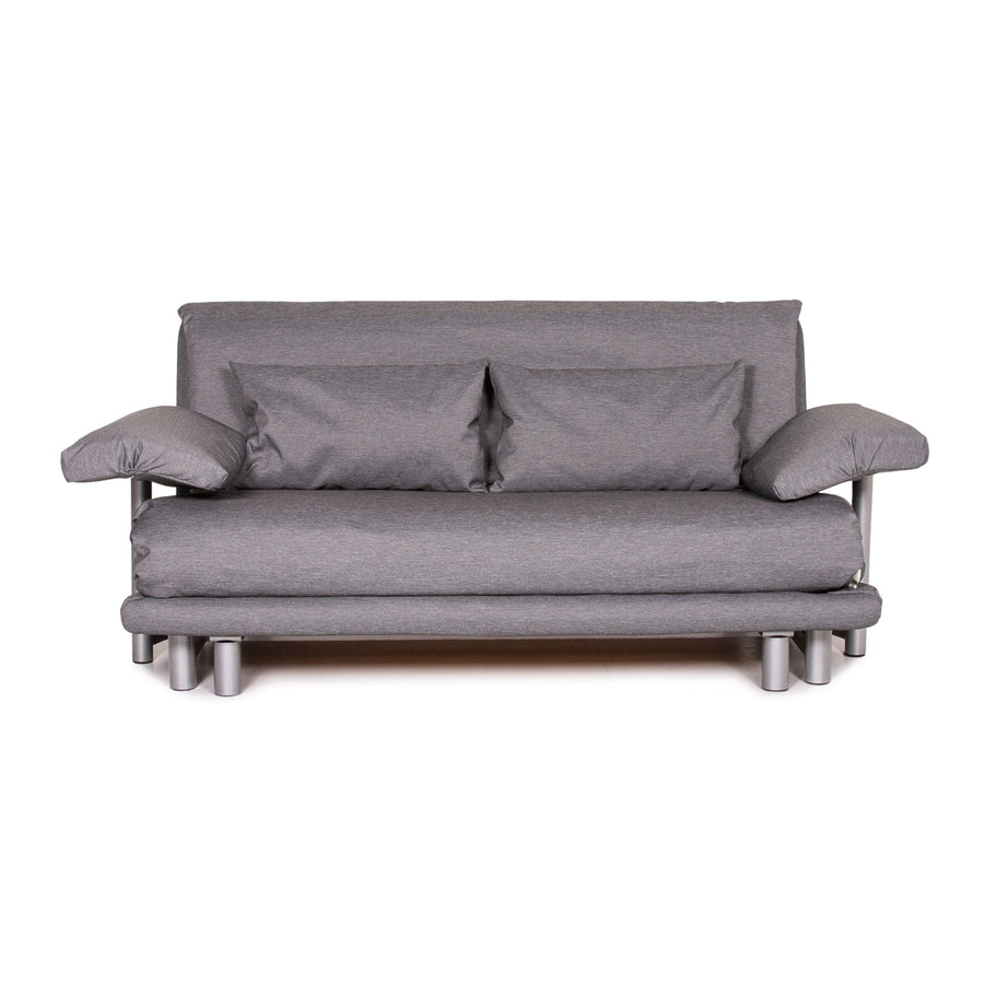 Canapé-lit en tissu Ligne Roset Multy, gris, avec fonction couchage.
