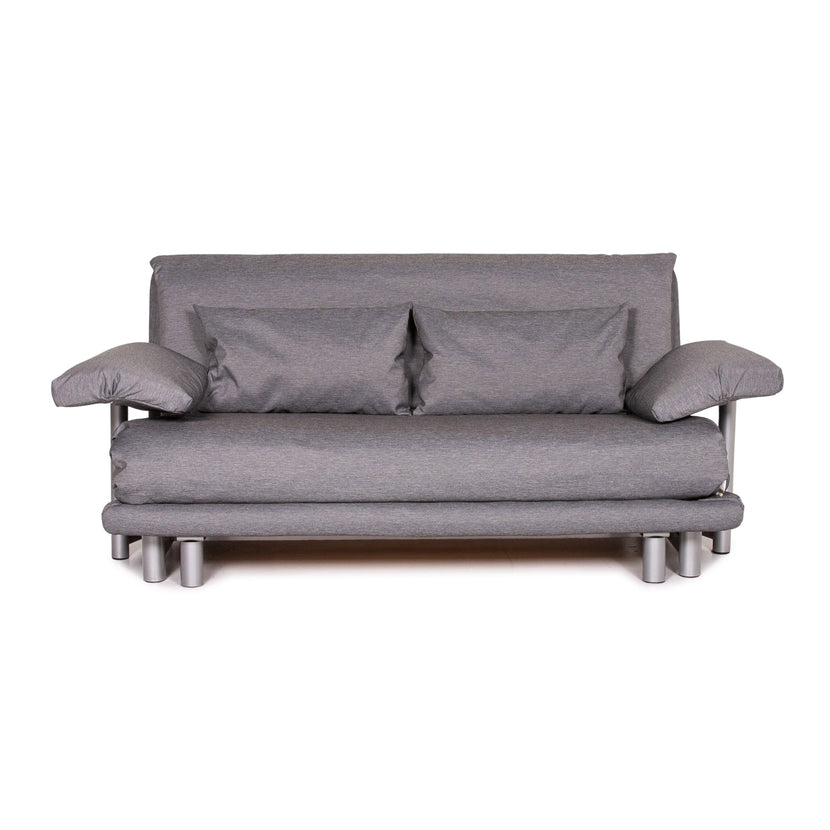 Canapé-lit en tissu Ligne Roset Multy, gris, avec fonction couchage.
