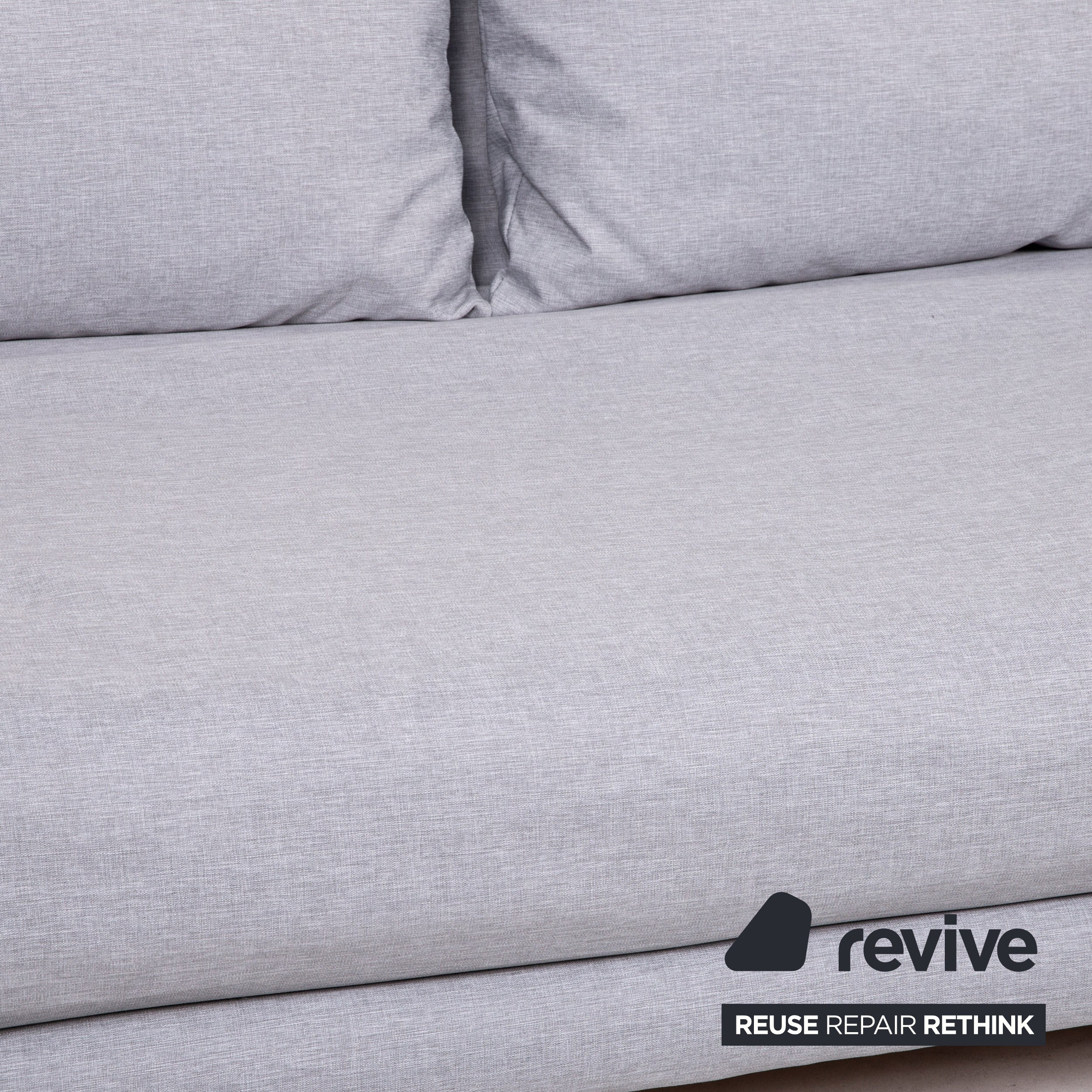 Ligne roset Canapé lit 3 places en tissu Multy gris fonction sommeil canapé housse neuve