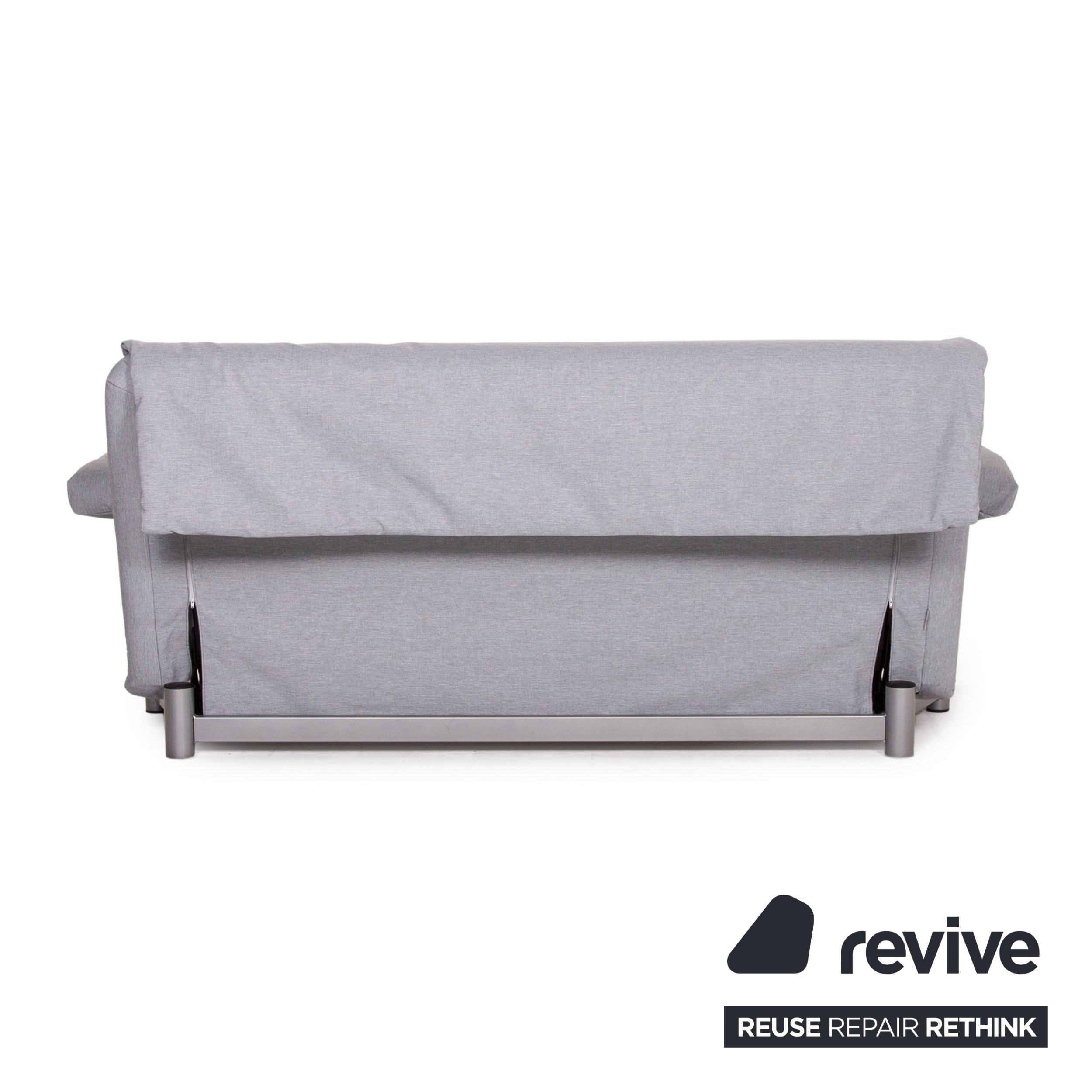 Ligne roset Canapé lit 3 places en tissu Multy gris fonction sommeil canapé housse neuve