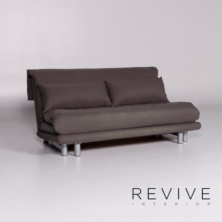 Ligne Roset Multy Fabric Sofa Bed Gray Three Seater Sofa Sleep Function Couch #10545