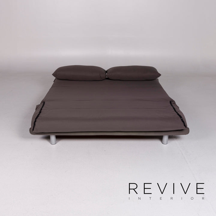 Ligne Roset Multy Fabric Sofa Bed Gray Three Seater Sofa Sleep Function Couch #10545
