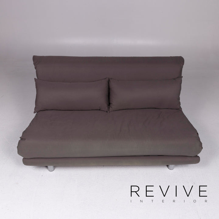 Ligne Roset Multy Fabric Sofa Bed Gray Three Seater Sofa Sleep Function Couch #10545