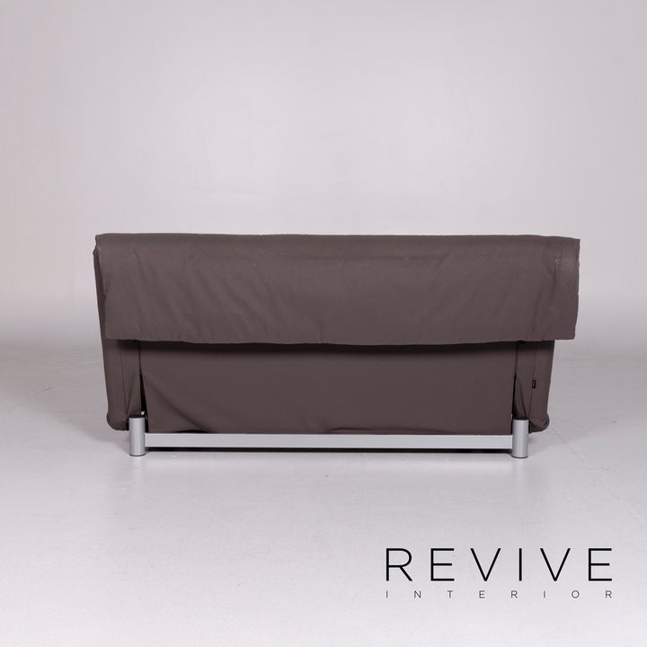 Ligne Roset Multy Fabric Sofa Bed Gray Three Seater Sofa Sleep Function Couch #10545