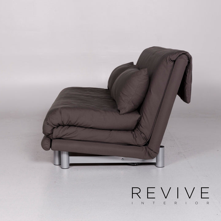 Ligne Roset Multy Fabric Sofa Bed Gray Three Seater Sofa Sleep Function Couch #10545