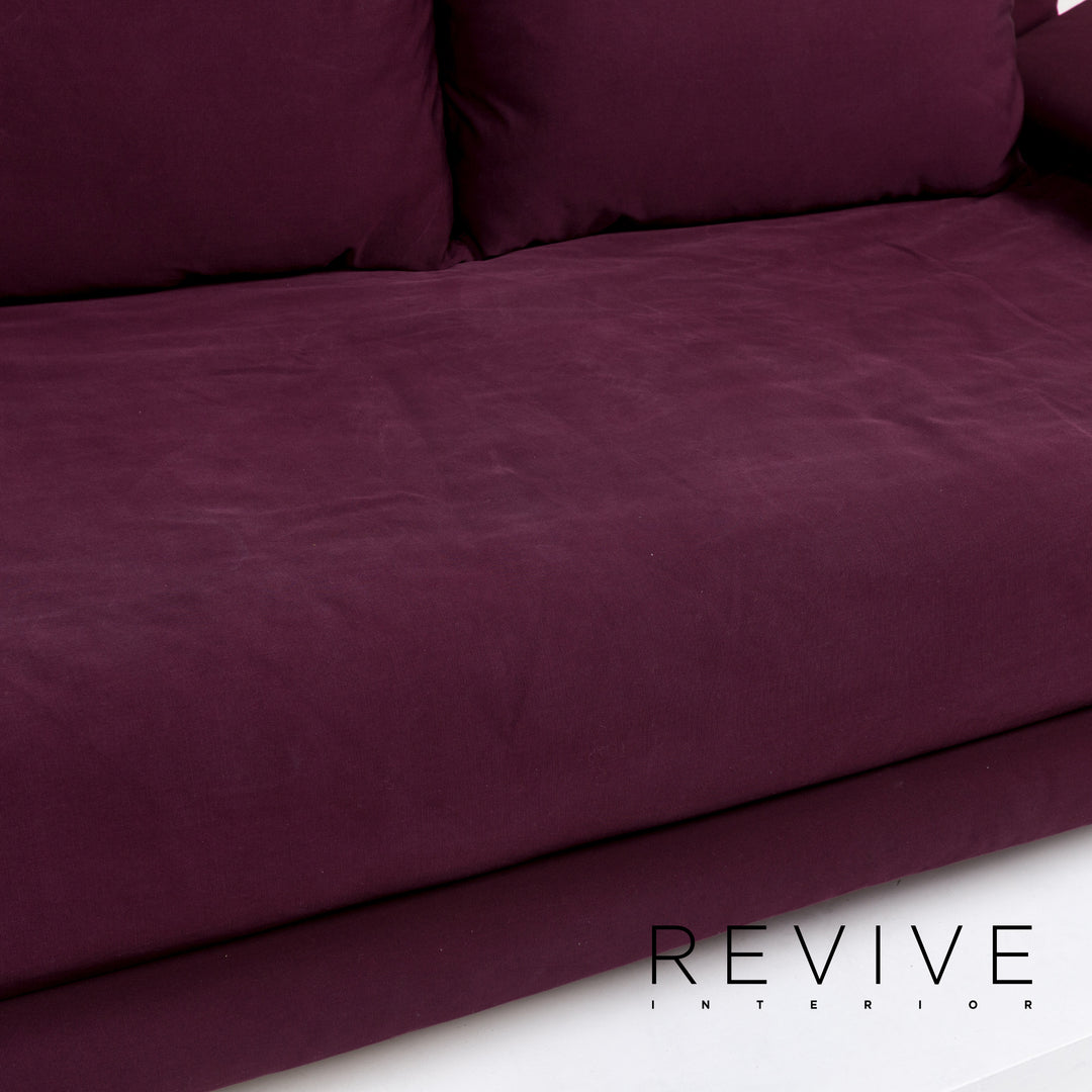ligne roset Multy Stoff Dreisitzer Schlafsofa Lila Sofa Funktion Schlaffunktion inkl. Armlehnen