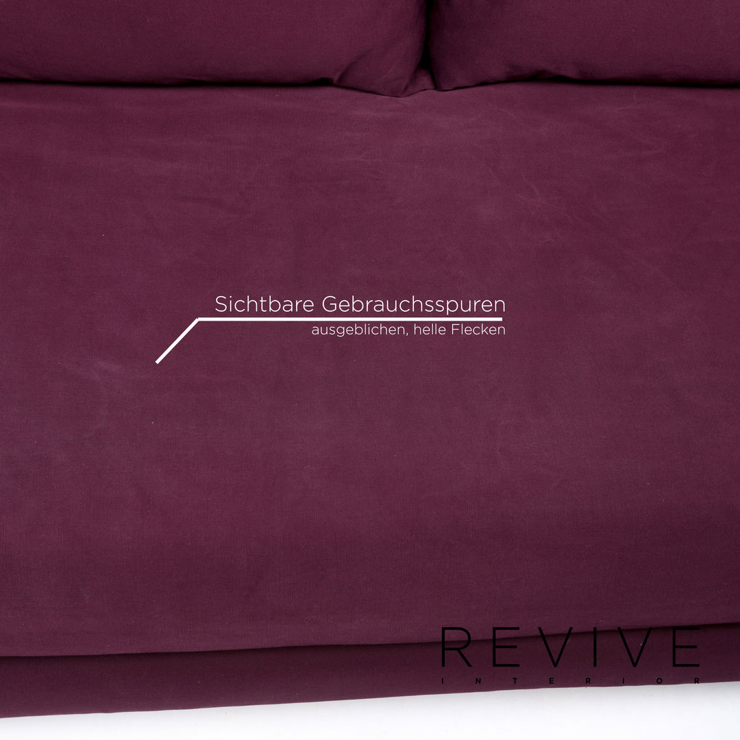ligne roset Multy Stoff Dreisitzer Schlafsofa Lila Sofa Funktion Schlaffunktion inkl. Armlehnen