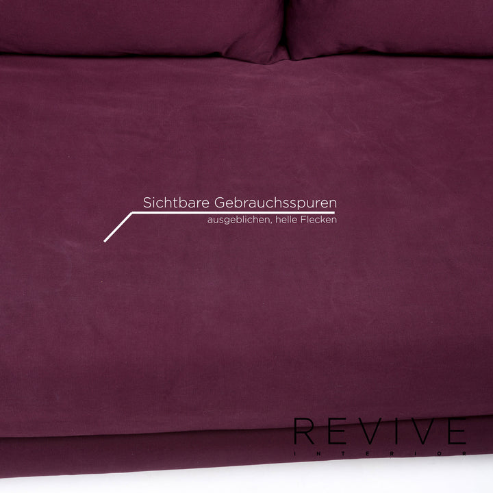 ligne roset Multy Stoff Dreisitzer Schlafsofa Lila Sofa Funktion Schlaffunktion inkl. Armlehnen