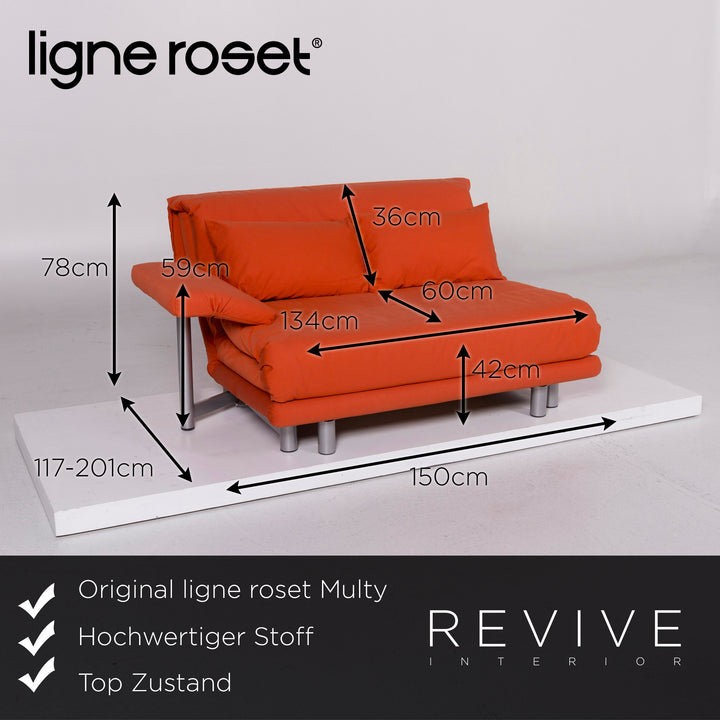 ligne roset Multy Stoff Schlafsofa Orange Sofa Schlaffunktion Funktion  inkl. Armlehne