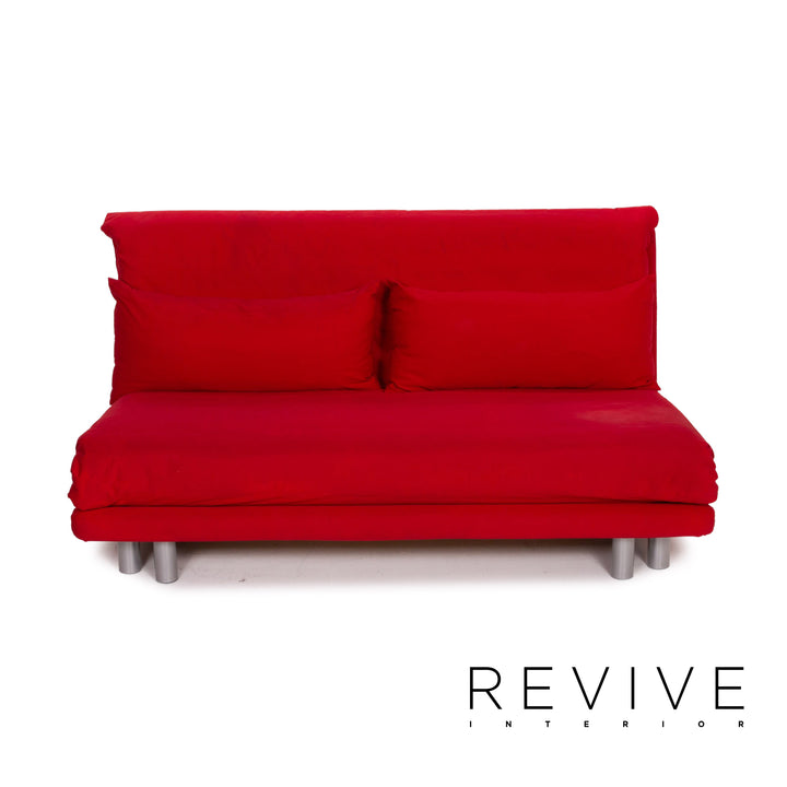 ligne roset Multy fabric sofa bed red three-seater function sleeping function couch