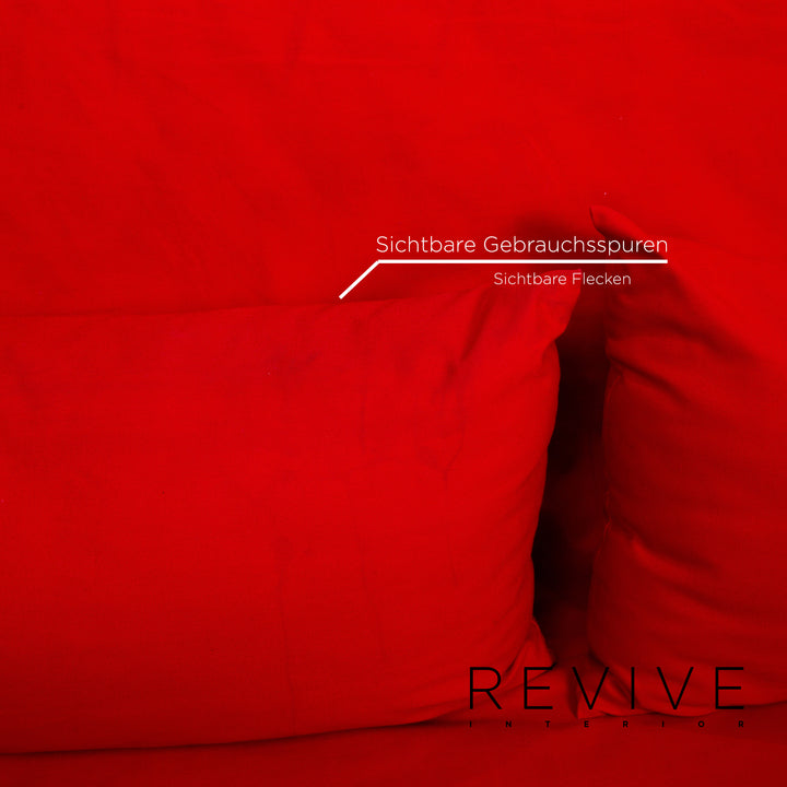 ligne roset Multy fabric sofa bed red three-seater function sleeping function couch