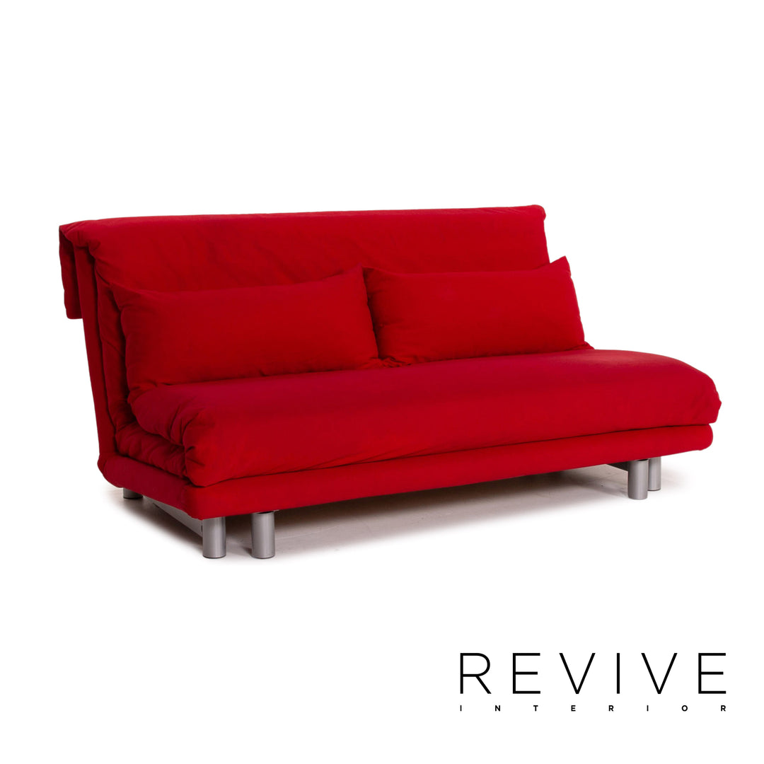 ligne roset Multy fabric sofa bed red three-seater function sleeping function couch