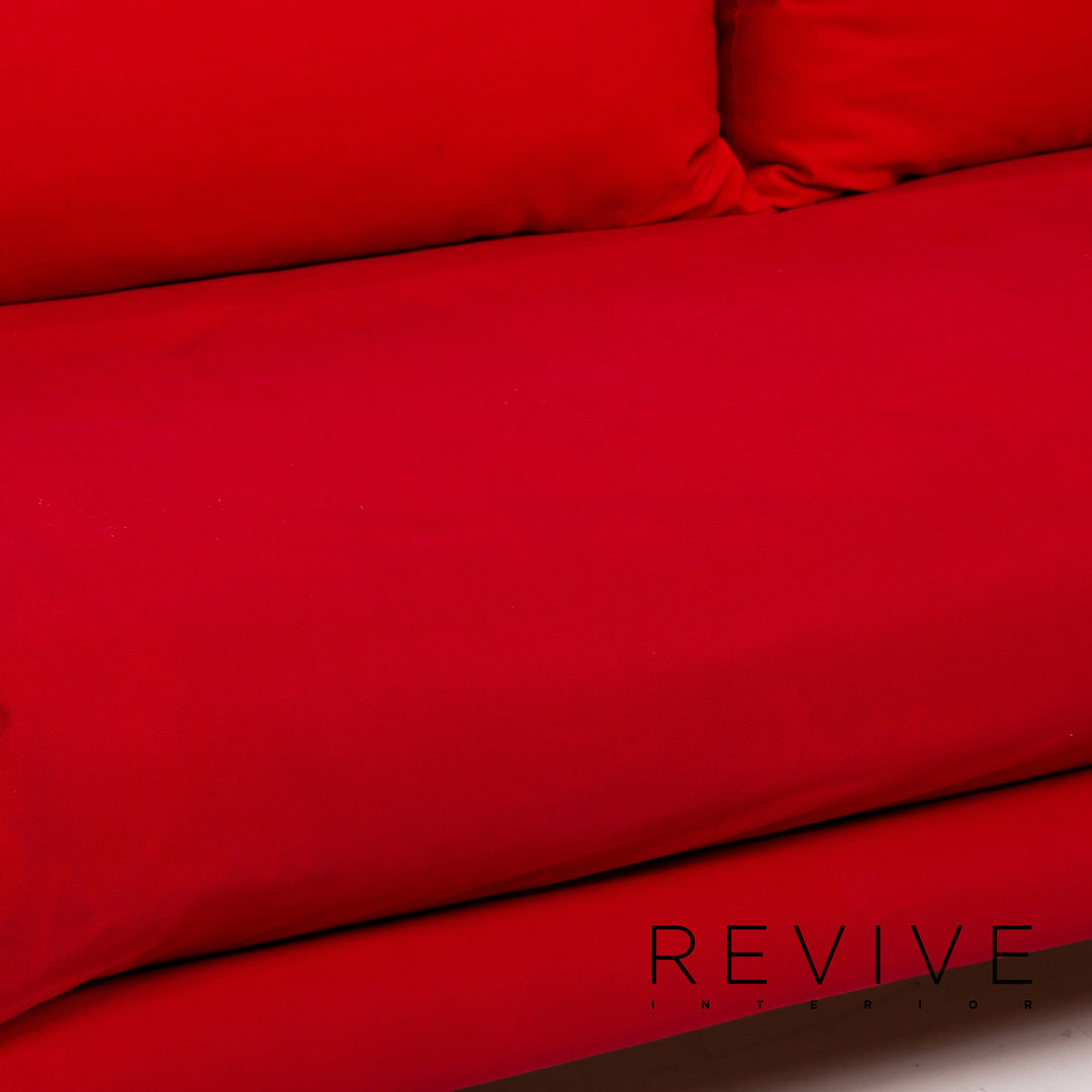 ligne roset Multy fabric sofa bed red three-seater function sleeping function couch