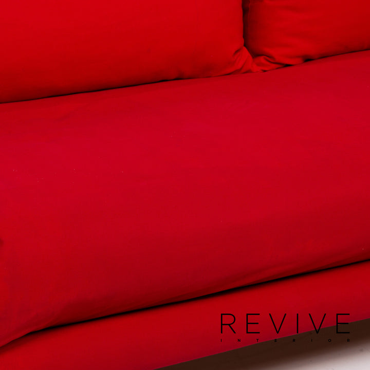 ligne roset Multy fabric sofa bed red three-seater function sleeping function couch