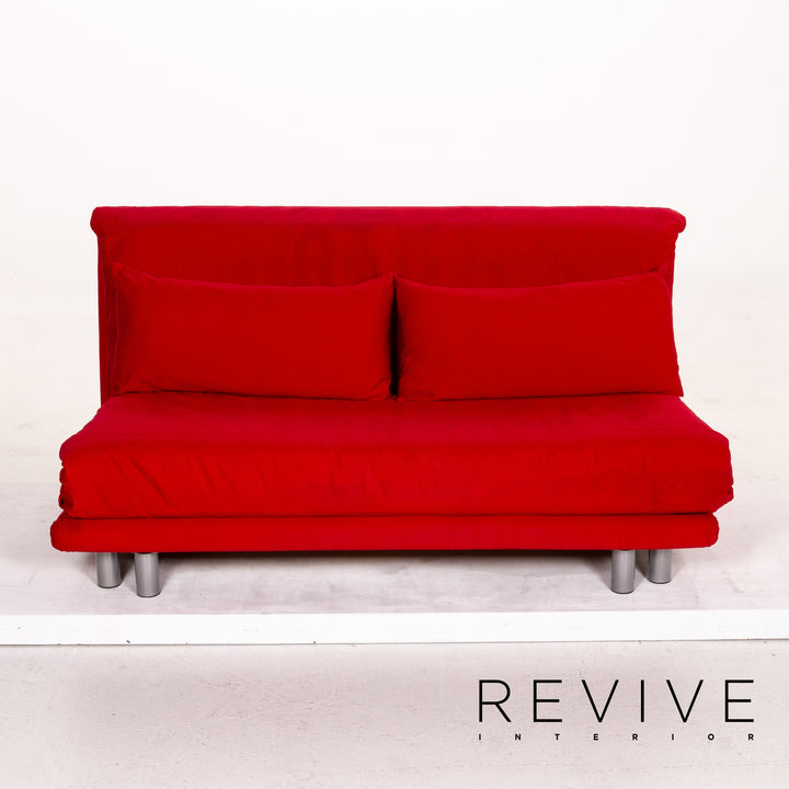 ligne roset Multy Stoff Schlafsofa Rot Sofa Dreisitzer Funktion Schlaffunktion Couch #14417
