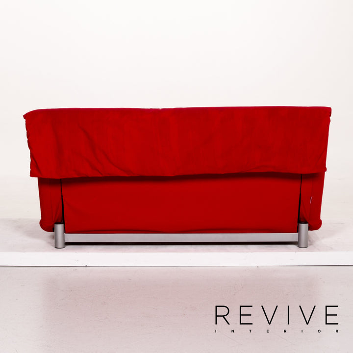 ligne roset Multy Stoff Schlafsofa Rot Sofa Dreisitzer Funktion Schlaffunktion Couch #14417