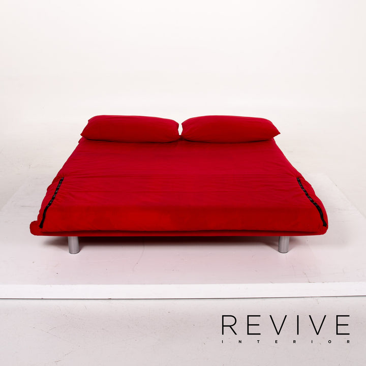 ligne roset Multy Stoff Schlafsofa Rot Sofa Dreisitzer Funktion Schlaffunktion Couch #14417