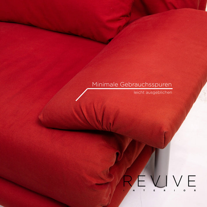Ligne roset Multy tissu canapé lit trois places fonction canapé rouge fonction sommeil canapé #13607