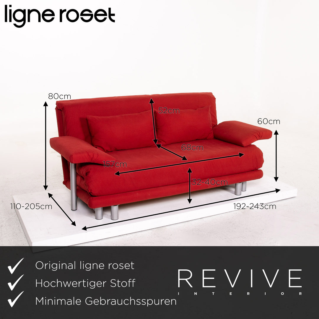 Ligne roset Multy tissu canapé lit trois places fonction canapé rouge fonction sommeil canapé #13607