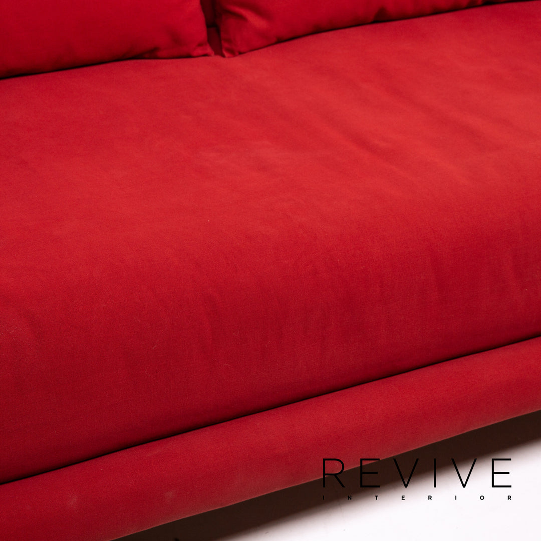 ligne roset Multy fabric three-seater sofa bed red sofa function sleeping function couch #13607