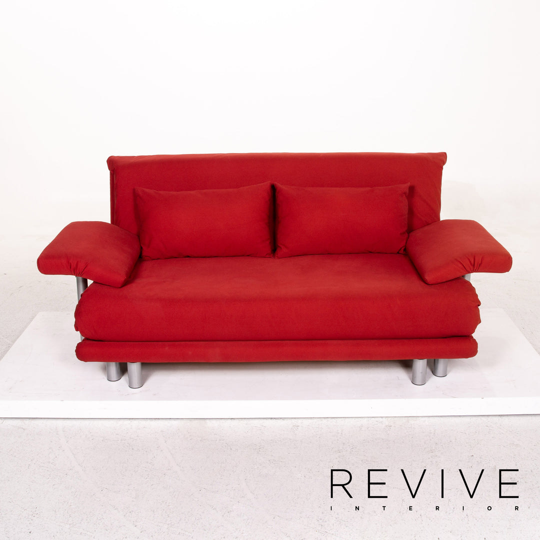ligne roset Multy fabric three-seater sofa bed red sofa function sleeping function couch #13607