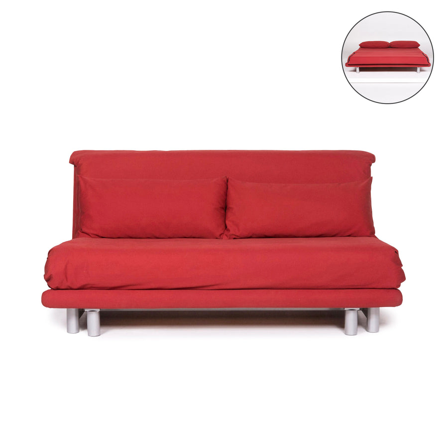 ligne roset Multy Fabric Three Seater Sofa Bed Red Sofa Sleep Function Couch #12010