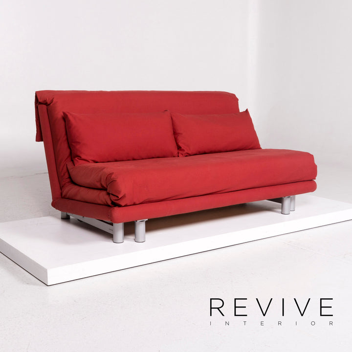 ligne roset Multy Fabric Three Seater Sofa Bed Red Sofa Sleep Function Couch #12010