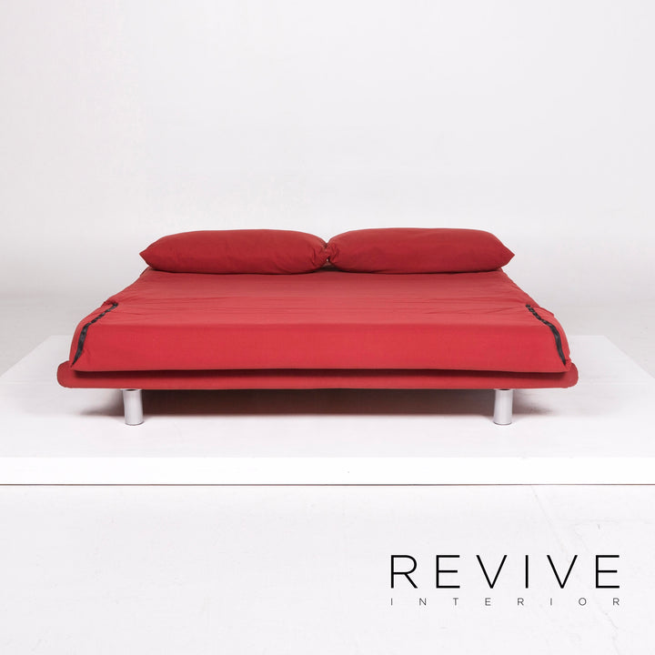 ligne roset Multy Fabric Three Seater Sofa Bed Red Sofa Sleep Function Couch #12010