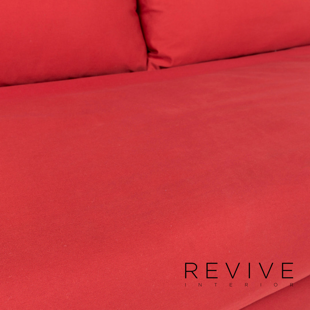 ligne roset Multy Fabric Three Seater Sofa Bed Red Sofa Sleep Function Couch #12010