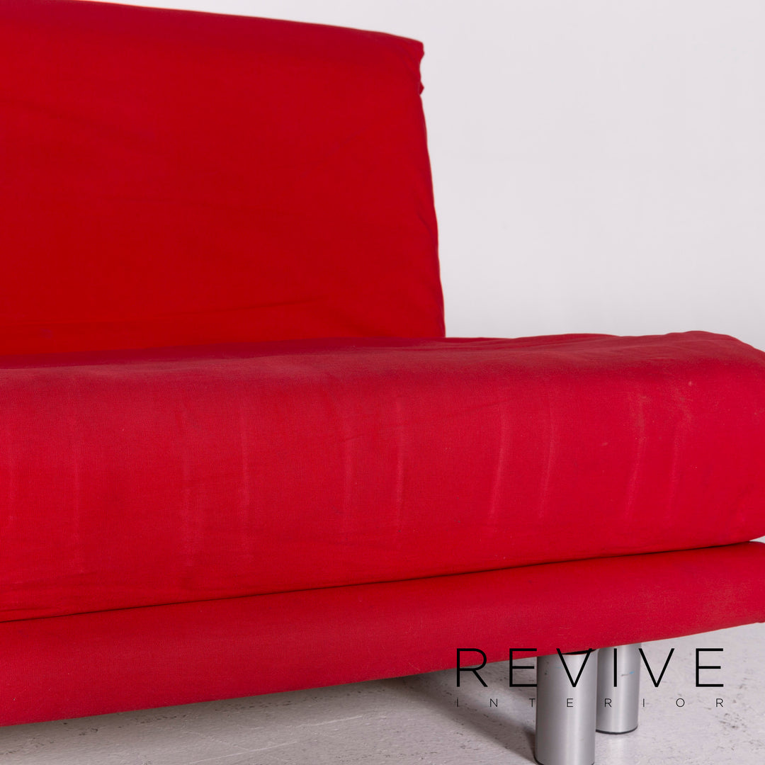 ligne roset Multy Stoff Schlafsofa Rot Dreisitzer Sofa Schlaffunktion Funktion Couch #10472