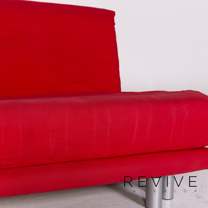 ligne roset Multy Stoff Schlafsofa Rot Dreisitzer Sofa Schlaffunktion Funktion Couch #10472