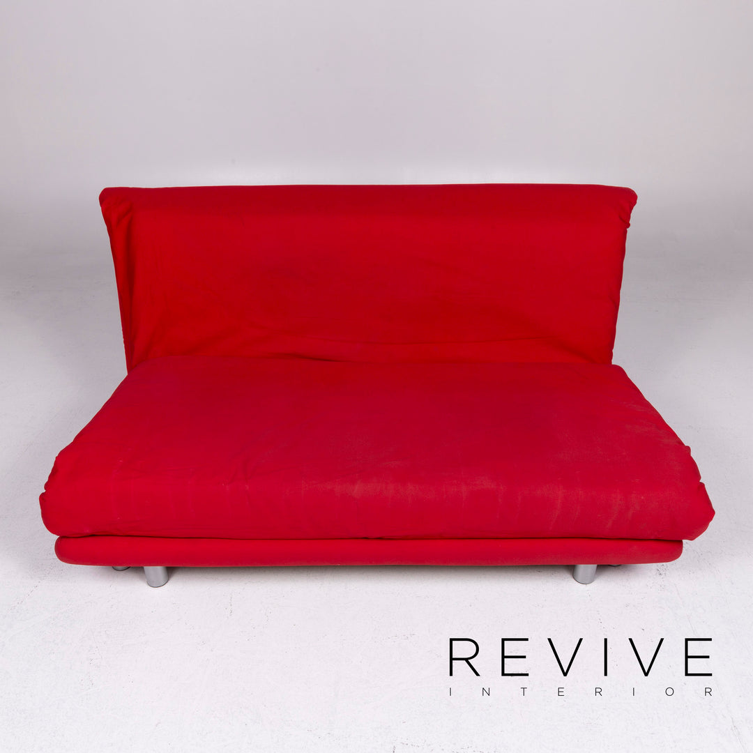 ligne roset Multy Stoff Schlafsofa Rot Dreisitzer Sofa Schlaffunktion Funktion Couch #10472