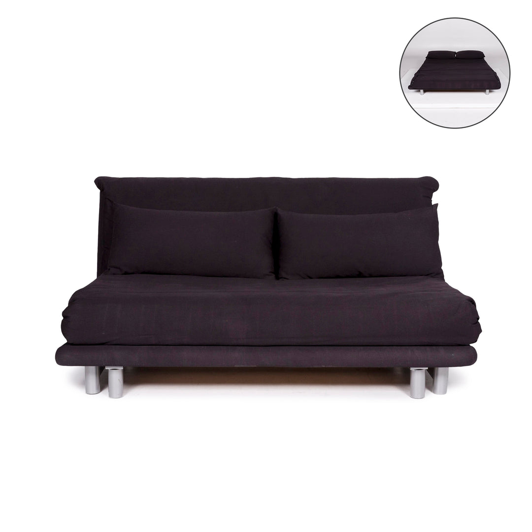ligne roset Multy Stoff Schlafsofa Schwarz Sofa Dreisitzer Schlaffunktion Funktion Couch #11196
