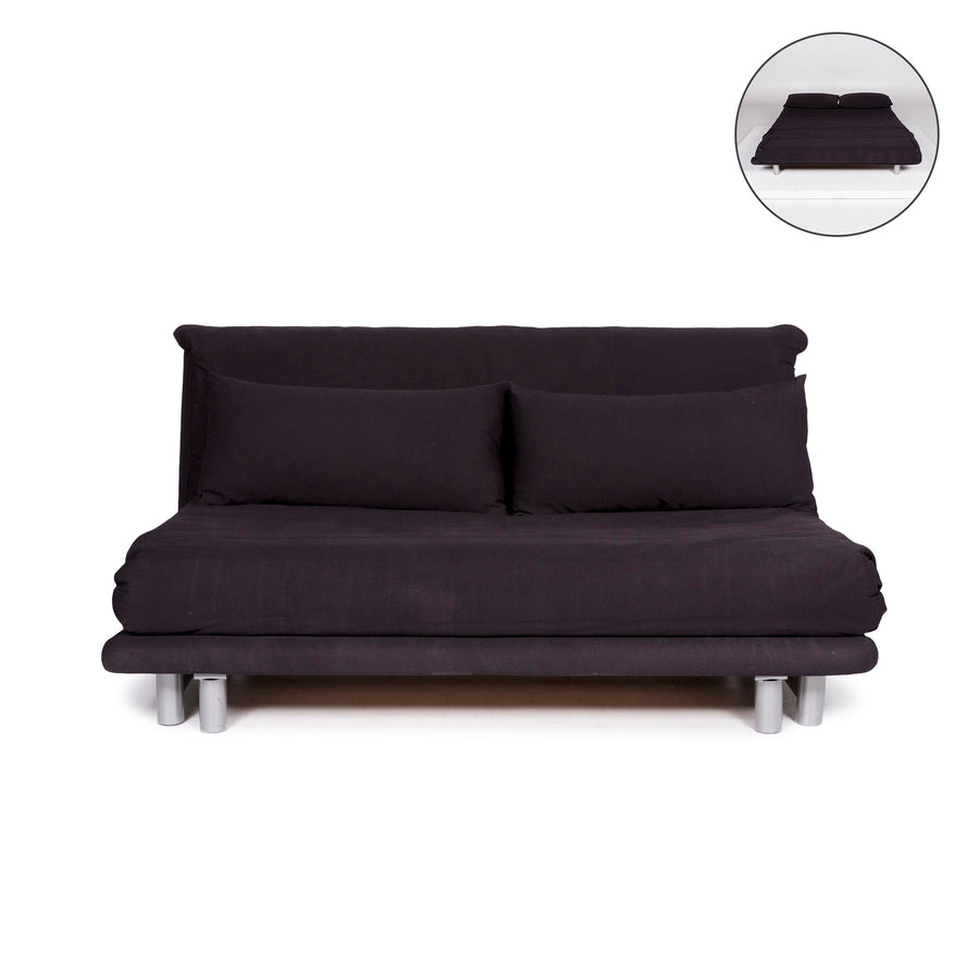 ligne roset Multy Stoff Schlafsofa Schwarz Sofa Dreisitzer Schlaffunktion Funktion Couch #11196