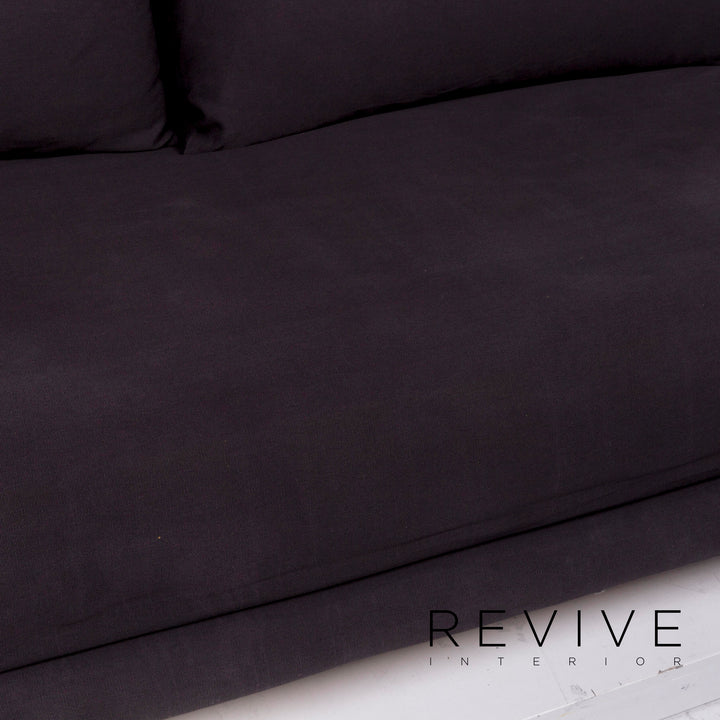 ligne roset Multy Stoff Schlafsofa Schwarz Sofa Dreisitzer Schlaffunktion Funktion Couch #11196