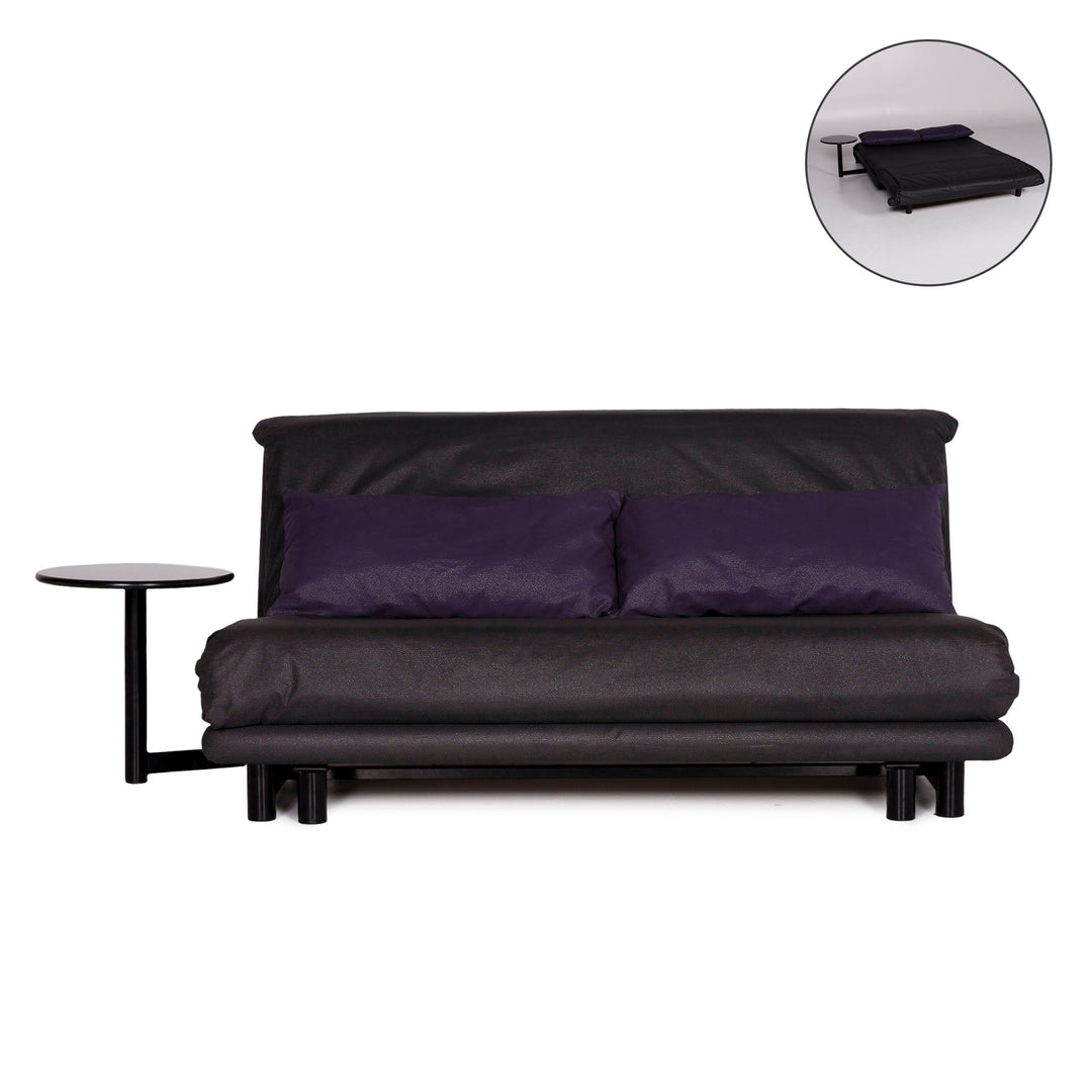 ligne roset Multy fabric sofa bed black purple three-seater function sleeping function couch #10470