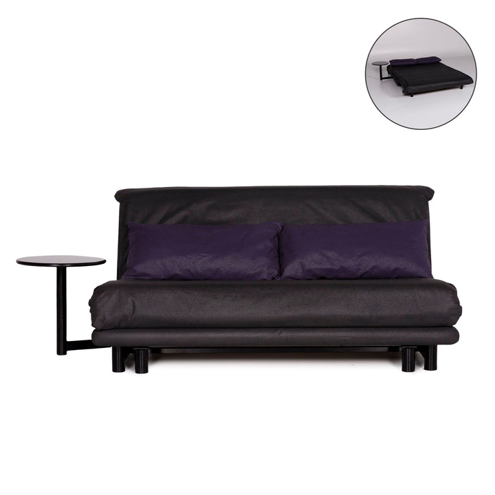 ligne roset Multy fabric sofa bed black purple three-seater function sleeping function couch #10470