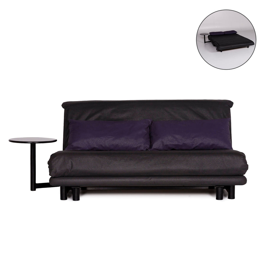 ligne roset Multy fabric sofa bed black purple three-seater function sleeping function couch #10470