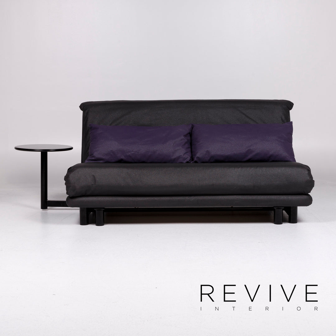 ligne roset Multy fabric sofa bed black purple three-seater function sleeping function couch #10470