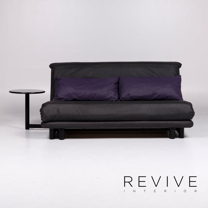 ligne roset Multy fabric sofa bed black purple three-seater function sleeping function couch #10470