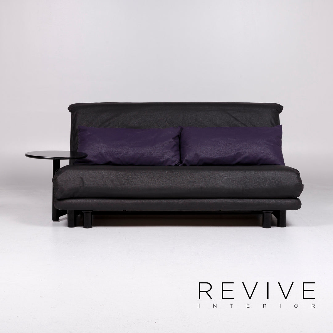 ligne roset Multy fabric sofa bed black purple three-seater function sleeping function couch #10470