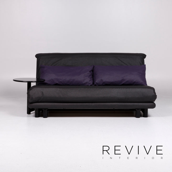 ligne roset Multy fabric sofa bed black purple three-seater function sleeping function couch #10470