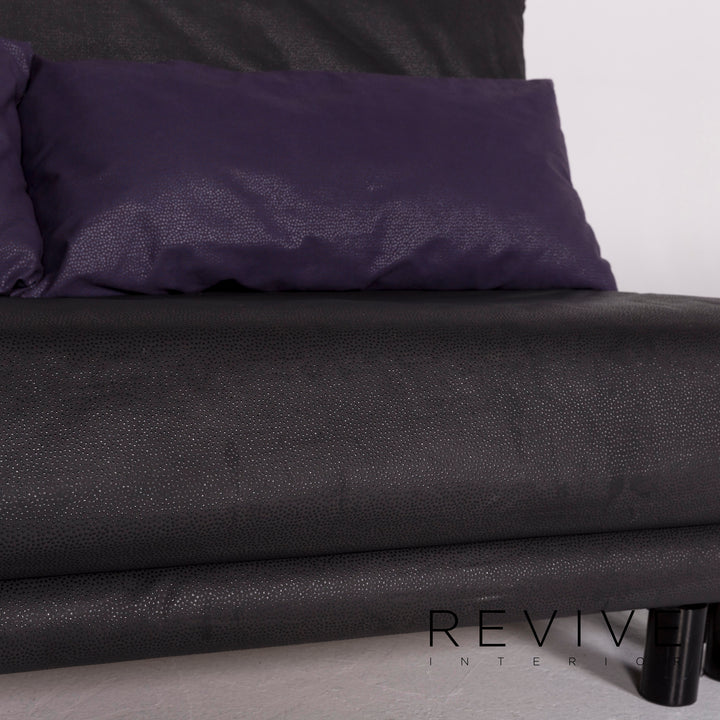 Ligne Roset Multy stoffen slaapbank zwart paars driezits slaapfunctie bank #10470